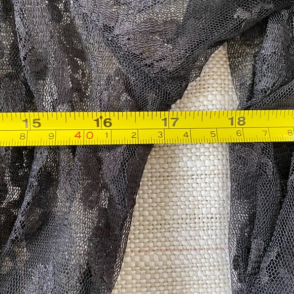 Guess Black Sheer Floral Lace Wide Neck Party Casual Blouse Top- Sz-L - Picture 14 of 16